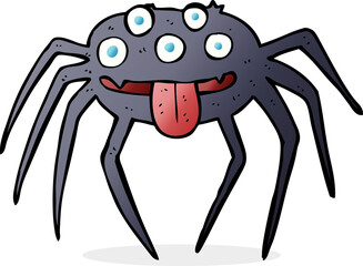 cartoon gross halloween spider