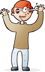 cartoon man with eyes popping out of head