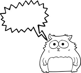 speech bubble cartoon cat