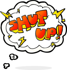 thought bubble cartoon shut up! symbol
