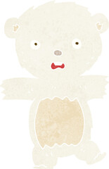 cartoon shocked polar bear cub