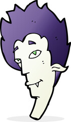 cartoon vampire head