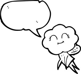 Obraz premium speech bubble cartoon magical creature