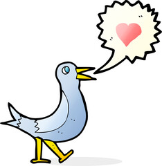cartoon bird singing