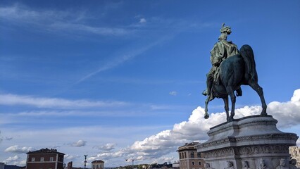 Monumento Nazionale a Vittorio Emanuele II (National Monument to Victor Emmanuel II) or Altare della Patria (Altar of the Fatherland) built in honour of Victor Emmanuel in Rome, Italy.