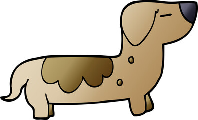 cartoon doodle sausage dog