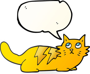 speech bubble cartoon cat