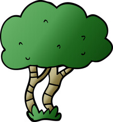 cartoon doodle tree