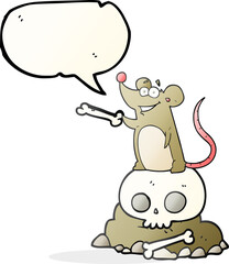 speech bubble cartoon graveyard rat