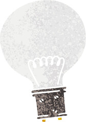 quirky retro illustration style cartoon light bulb