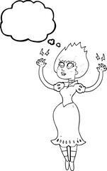 thought bubble cartoon vampire girl