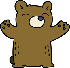 quirky hand drawn cartoon bear