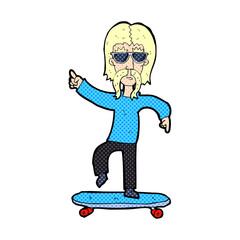 cartoon old skater