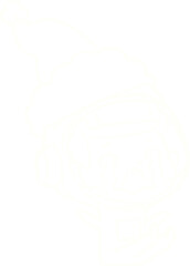 Christmas Astronaut Chalk Drawing