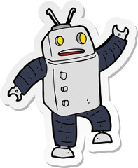 sticker of a cartoon robot