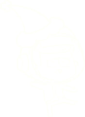 Christmas Astronaut Chalk Drawing