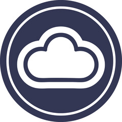 weather cloud circular icon