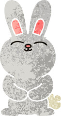 quirky retro illustration style cartoon rabbit