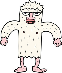 cartoon doodle yeti monster