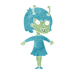 cartoon alien woman