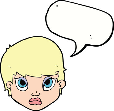 recommend clip art: cartoon sulking woman with speech bubble