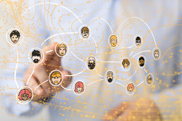  people network structure HR - Human resources management and recruitment  - connection