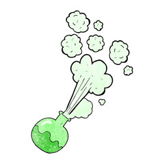 textured cartoon chemical reaction