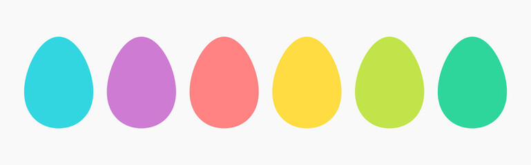 Easter eggs icons colorful collection. Flat design vector illustration - 572390710