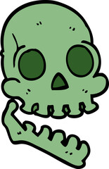 cartoon doodle happy skull