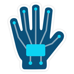 Wired Glove Sticker Icon
