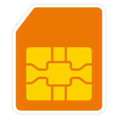 Sim Card Sticker Icon