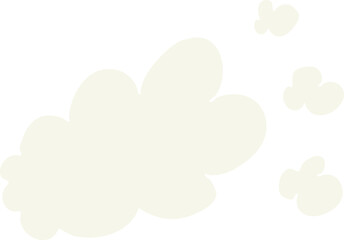 flat color style cartoon puff of smoke