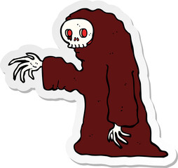 sticker of a cartoon spooky halloween costume