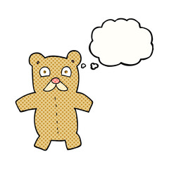 thought bubble cartoon teddy bear