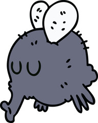 quirky hand drawn cartoon fly