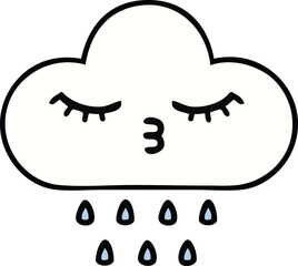 cute cartoon rain cloud