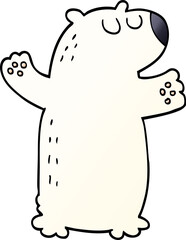 cartoon doodle polar bear