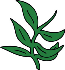 quirky hand drawn cartoon vines