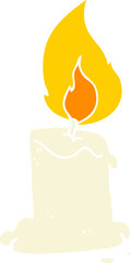 flat color style cartoon candle