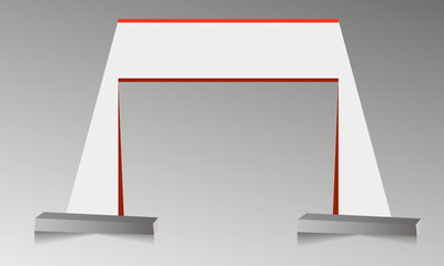 exhibition stand gate entrance vector