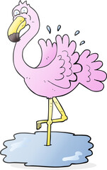 cartoon flamingo