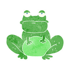 retro cartoon frog