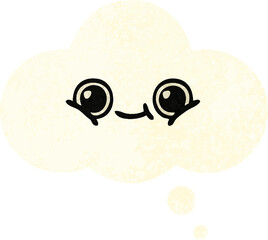 retro illustration style cartoon thought bubble