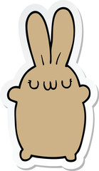 sticker of a cartoon rabbit
