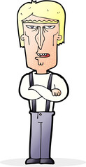 cartoon angry man