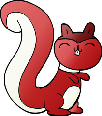 cartoon doodle happy squirrel