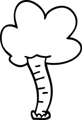 line drawing cartoon tree