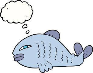 thought bubble cartoon fish