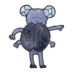 textured cartoon pointing insect