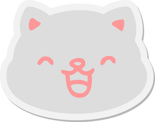 Obraz premium cat face sticking out tongue sticker